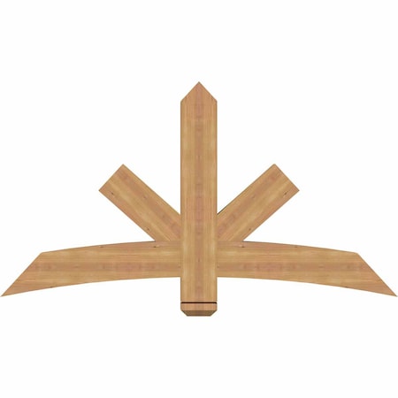 Ekena Millwork Alberta Smooth Timber Gable Bracket, Western Red Cedar, 60"W x 32"H x 3 1/2"D x 5 1/2"F, 13/12 Pitch GBW060X32X0406ALB00SWR